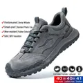 Grey insulated safety work shoes for men with plastic toe cap and puncture resistance - 36 / 2333 [Four Seasons] / Gray