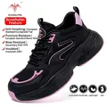 Chaussures de sécurité légères et respirantes pour femmes rose et noir anti-perforation - 35 / Noir Rose