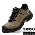 Breathable suede steel toe safety work boots with puncture-proof Kevlar midsole protector - 39 / Four Seasons Style (8833) / Khaki