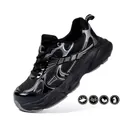 Lightweight breathable safety shoes for women with anti-puncture Kevlar midsole - 34 / Style 2583 (Black All-Season)