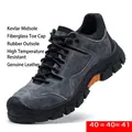 Zapatos de seguridad para hombre con puntera de acero y suela de Kevlar gris - 37 / Estilo de Cuatro Estaciones (8833) / Gris