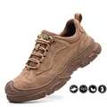 Durable brown safety work shoes with steel toe cap and puncture resistant midsole - 37 / 2271 Camel Four Seasons Style / Camel