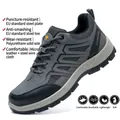 Zapatos de seguridad con punta de acero para hombres transpirables y resistentes - 38 / Estilo Gris Cuatro Estaciones (8866PU)