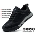 Zapato de seguridad negro transpirable para hombre con puntera de acero y Kevlar - 37 / Estilo para Todas las Estaciones (2333) / Negro