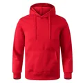 Classic vibrant red unisex hooded sweatshirt with kangaroo pocket for casual wear - S / Tops / Red