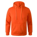 Unisex casual fleece hoodie in vibrant orange color for autumn and winter season - S / Tops / Orange