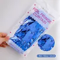 Shiny metallic blue foil fringe curtain for party wall backdrop decoration, 1x2m size. - 1mx2m / Glossy Blue