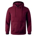 Classic unisex burgundy pullover hoodie with adjustable drawstring and kangaroo pocket. - S / Tops / Burgundy