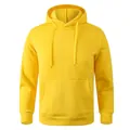 Casual bright yellow hooded sweatshirt for men and women autumn winter fashion wear - S / Tops / Yellow