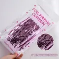 Light pink glossy foil fringe curtain for party background wall decoration 1m x 2m - 1mx2m / Glossy Light Pink