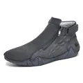 Botas Martin grises para hombre con cremallera lateral y textura de cocodrilo - 40 / Estilo de Hombre / Gris