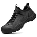 Schwarzer taktischer Outdoor-Wanderschuh mit langlebiger Gummisohle und Schnürung - 38 / Schwarz (9577)