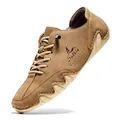 Professionelle braune Freizeitschuhe für Herren mit einzigartiger gewellter Oktopus-Gummisohle - 38 / Khaki