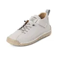 Graue halbhohe Outdoor-Freizeitstiefel mit handgenähten Details und Gummisohle für Herren - 38 / Hellgrau