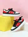 Trendy red black and white platform sneakers for outdoor casual lifestyle wear - 38 / White Black Red