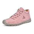 Stylish pink hand-stitched women's flat loafers featuring a durable outdoor casual design - 36 / Loafers (919) / Pink
