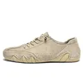 LDECK khaki suede low-top casual shoes featuring a unique octopus-style rubber sole - 35 / Khaki