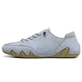 Comfortable men's low-top casual shoes featuring octopus wavy sole in light blue color - 35 / Sky Blue