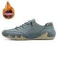 Comfortable grey plush-lined casual men's shoes with unique octopus wavy sole design - 35 / Fleece Lined Style / Green