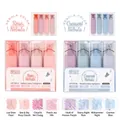 Two sets of shimmering highlighter pens in rose and nebula blue tones - Rose + New Moon Nebula (8 Pcs) / 8Pcs Set