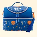 Sac à déjeuner bleu isotherme pour enfants avec motif de basket-ball et bandoulière - Basket-ball Bleu