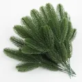 Realistic PE artificial pine needles for Christmas DIY home decor flower arrangements - Large-Green