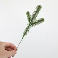 Artificial three-forked pine needle sprig for Christmas DIY floral decoration and crafts. - Small-Green