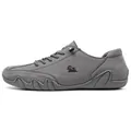 Gray low-top casual shoes with unique octopus-inspired rubber sole for men. - 35 / Casual Style (C8009) / Gray
