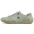 Lace-up low-top casual shoes in sage green with octopus-style lug sole for modern men - 35 / Octopus Casual Style (F8009) / Apple Green