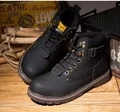 Botas de trabajo negras para hombre estilo británico con cordones y detalle de hebilla - 35 / Negro