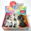 Set di 12 giocattoli antistress Crunchy Wax Squishy in confezione colorata da esposizione - Borsa Artigianale Croccante-Cioccolato / Set da 12