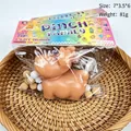 Detailed view of a brown animal squishy toy in colorful Pinch Family packaging. - Reindeer