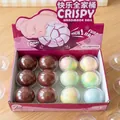 Set di 12 palline antistress croccanti fatte a mano, 6 colori cioccolato e 6 macaron - Set di Sfere Croccanti Miste / Set da 12 / Colori Macaron e Cioccolato
