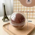Handgemaakte bruine stressbal met transparante beschermhoes van 5 cm groot speelgoed - Chocolade Knapperige Bal / Chocolade
