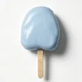 Simulatie lichtblauwe ijslolly squishy stressverlichting speelgoed op witte basis - 脆皮蓝色雪糕 / Blauw