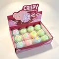 Box of 12 colorful crispy handmade decompress squeeze toys for stress relief and fun - Persimmon Crispy Ball
