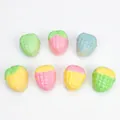 Set van 7 kleurrijke squishy stressballen met getextureerde macaron pastelkleuren - 脆皮玉米捏捏 / Geel