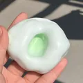 Handmade white and green ice crust mochi squishy ball for slow rebound stress relief - Matcha Mochi / With Air Pump / Matcha Green