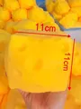 Grote vierkante gele kaas squishy speelgoed voor stressverlichting 11 cm afmetingen. - 11x11cm