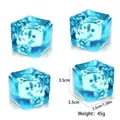 Blauer Schneeflocken-Eiswürfel Anti-Stress-Spielzeug, 3,5 cm groß, 45g - Schneeflocken-Eiswürfel Malzzucker Squishy