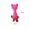Durable pink plush pig squeaky dog toy 23cm for pet teething and molar cleaning - 23x8cm / Pig