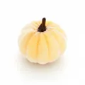Small beige faux velvet pumpkin for Halloween and Thanksgiving home decoration - 5cm / Milk Yellow