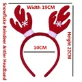 Rotes Rentiergeweih-Stirnband mit weißen Schneeflocken für festliche Weihnachtsfeiern - Schneeflocken-Geweih-Stirnband