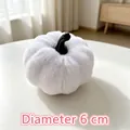 Mini zucca di velluto bianco da 6 cm per decorazioni domestiche Halloween e Ringraziamento - 6.50cm / Bianco