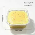 Square yellow cake shaped PU foam squishy toy with colorful sprinkles in box 48g - Square Cake Style