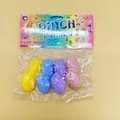 Set of four colorful peanut-shaped slow rebound squishy toys in retail packaging - Peanut / Set of 4