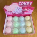 12-delige set kleurrijke handgemaakte crispy stressballen in een roze displaybox - Effen Kleur Knapperige Bal / Effen kleur