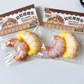 Soft bread-shaped croissant squishy toys in pink and brown color variants for stress relief - Croissant / 2 Pcs/Set