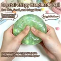 Πράσινη τραγανή μπάλα squishy με γκλίτερ για ανακούφιση από το άγχος και παιχνίδι - 绿色水晶泥脆皮球