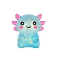 Süßes blaues Glitzer-Axolotl-Squishy-Spielzeug zum Stressabbau mit langsamer Rückfederung - Sitzender Stil (RYNN-1) / Blau